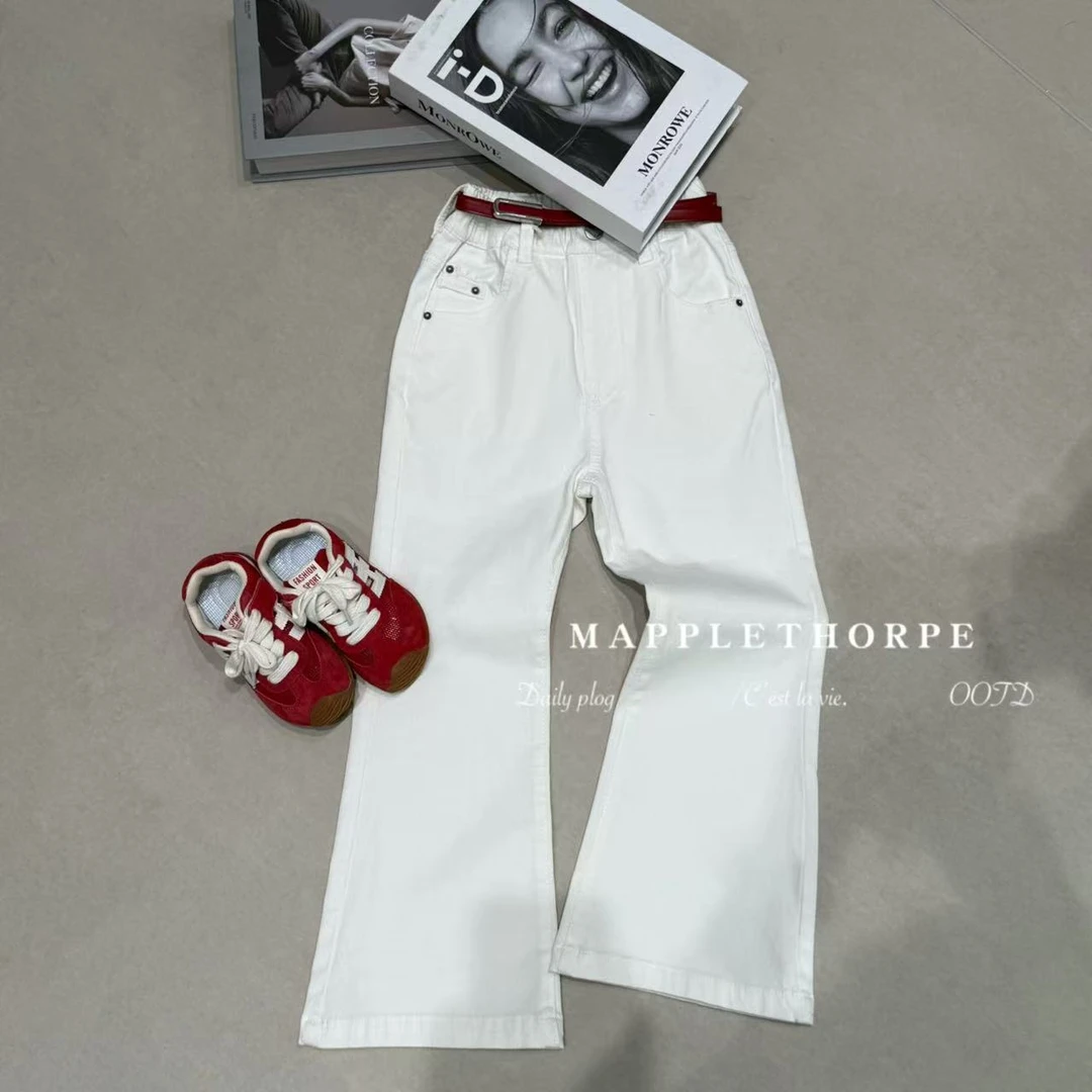 【2025秋季新款】唯美简约风儿童微喇牛仔裤U2688