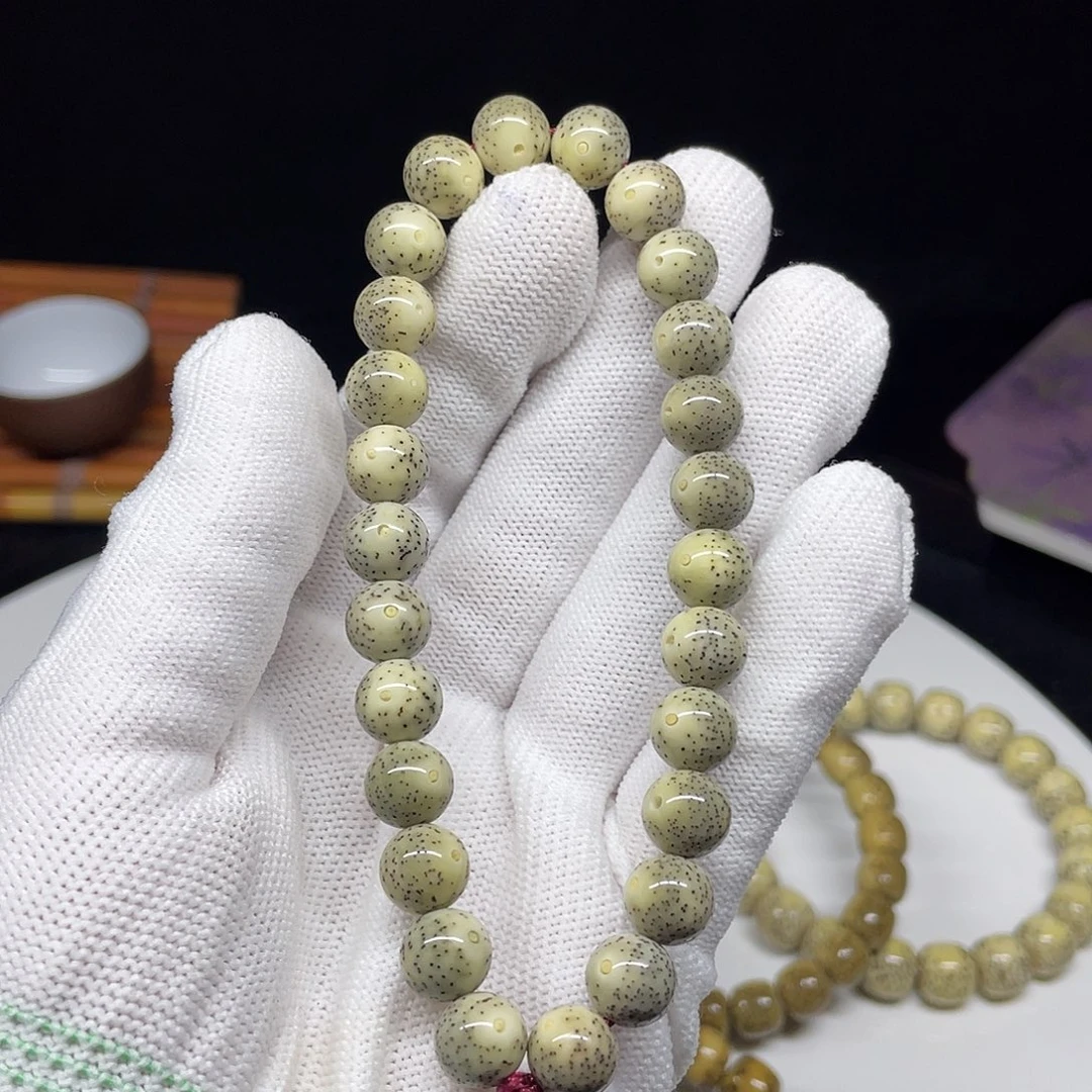 星月菩提吊坠14。9/9绿冰黄金瞳圆珠手持