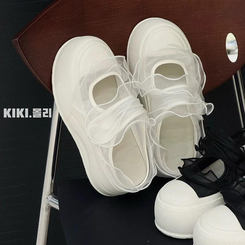 拍大一码！网纱透气6cm超轻底时尚包头拖鞋1-658