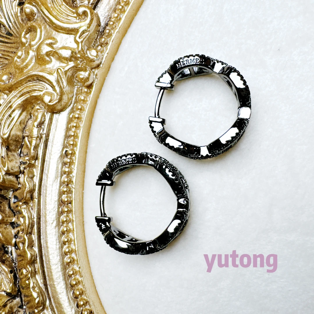 铜合金锆石耳饰 【雨桐高奢饰品】耳环CC00713