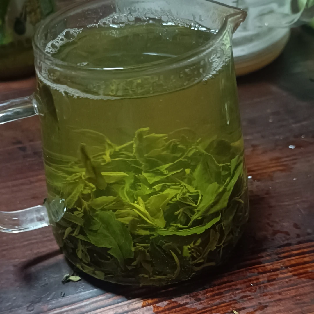 菀豆香海青茶菀豆香五月中旬春季袋装龙井茶青岛北方绿茶豌豆香