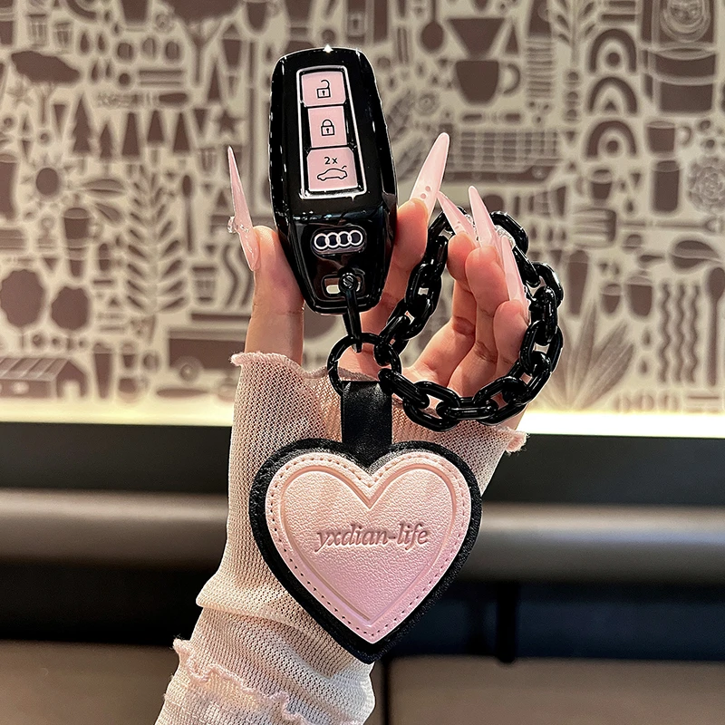 适用于奥迪A5L钥匙套25款A6Letron新汽车配件Q6Letron专用壳包扣