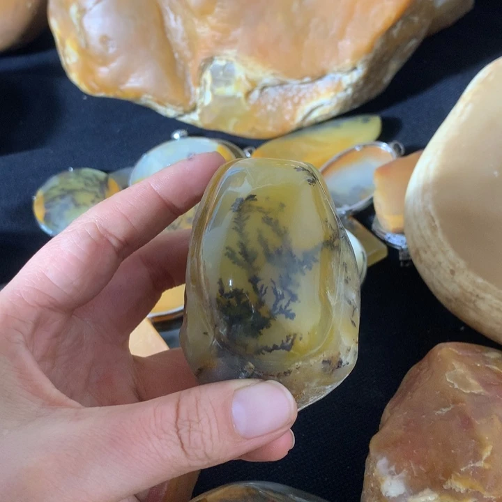 石英质玉（黄龙玉）未镶嵌颈饰