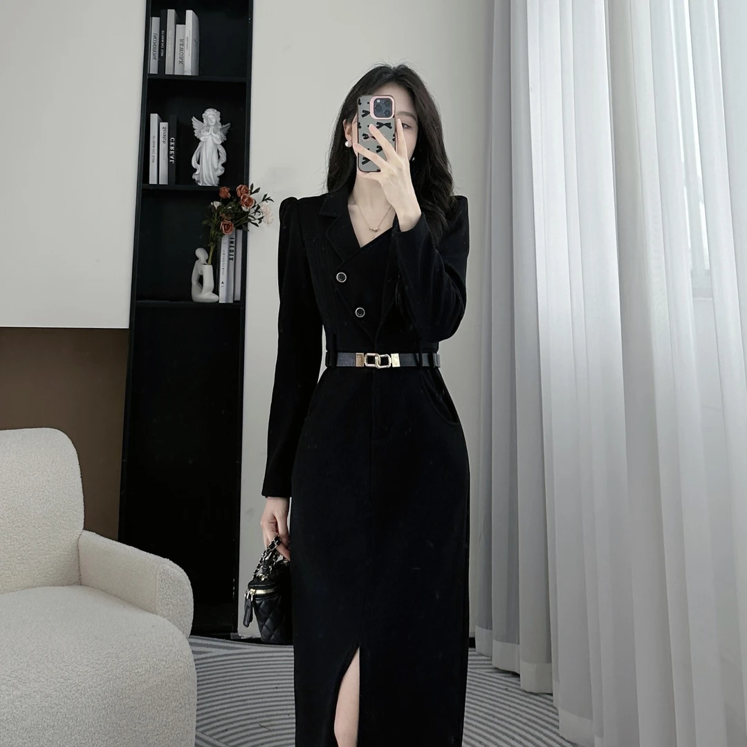 拉夏贝尔2025春季新法式气质高级收腰显瘦赫本风连衣裙 10266 SXJ