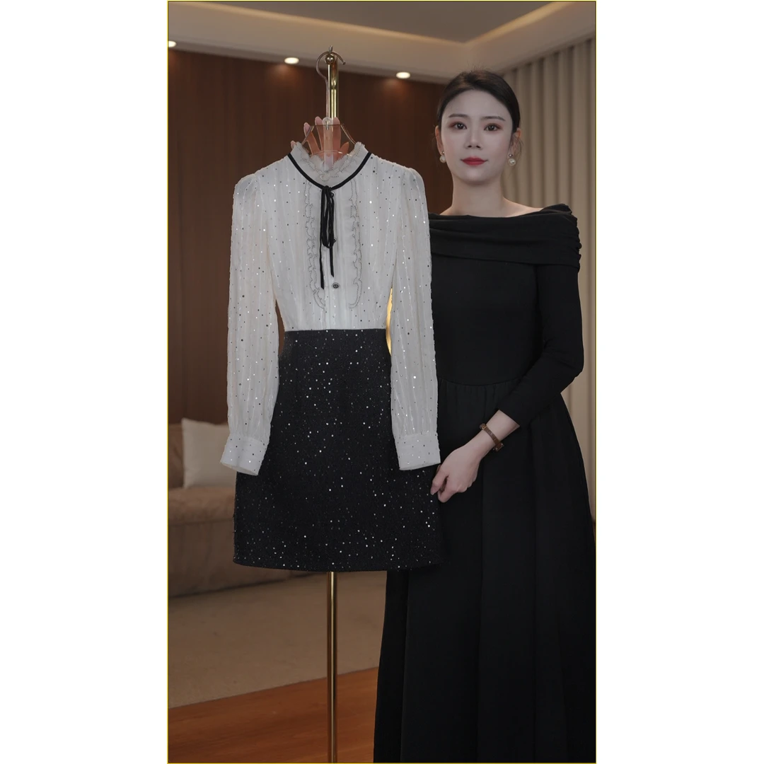 【语馨服饰】6865秋季新款气质收腰显瘦连衣裙