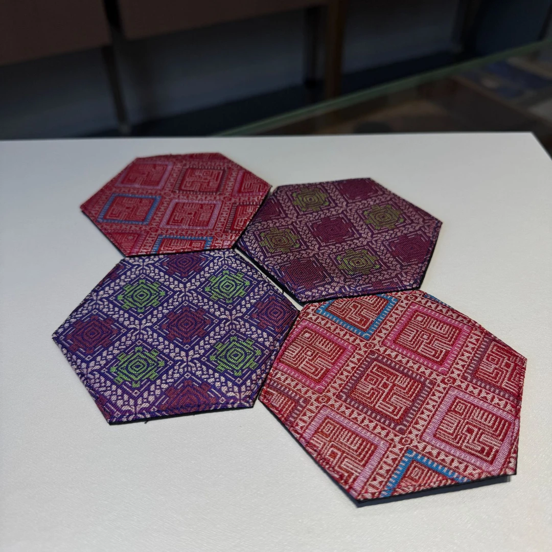 南方丝巢-全真丝壮锦水杯杯垫