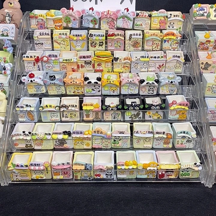 开***1手捏釉烧拇指花盆1只