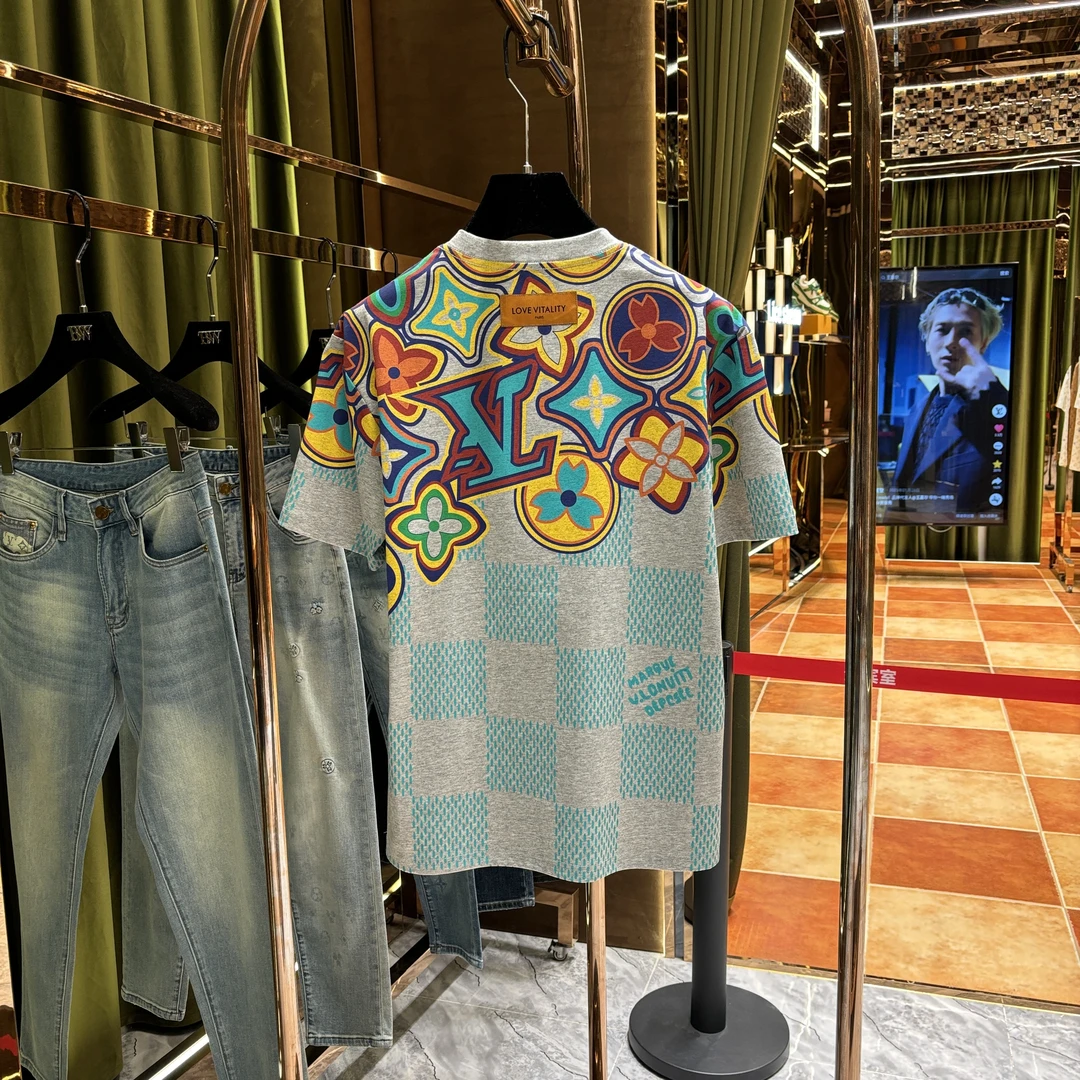 OP-DSX【新款短袖】2025夏季新品 百搭男女同款彩印短袖25046