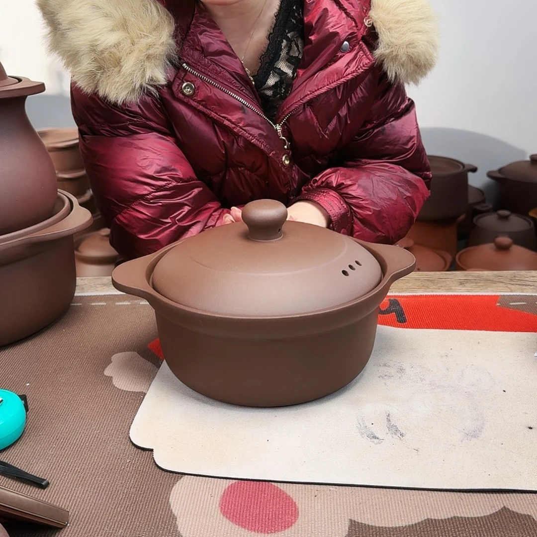 紫砂砂锅2升正品无暇