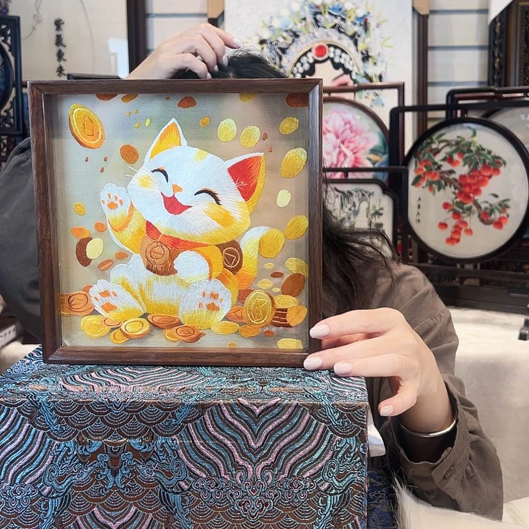 织绣苏绣摆台精工