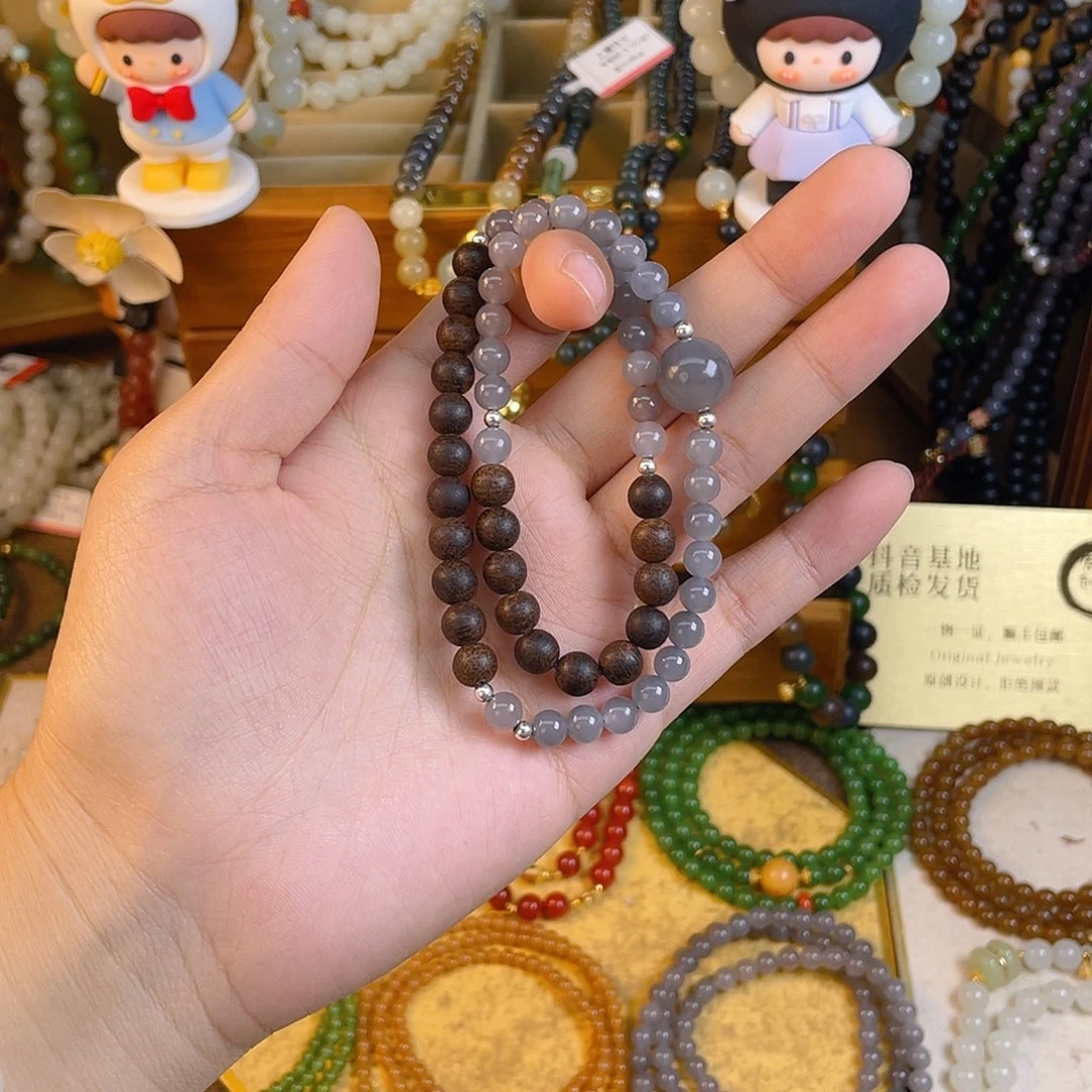 和田玉双圈手串未镶嵌