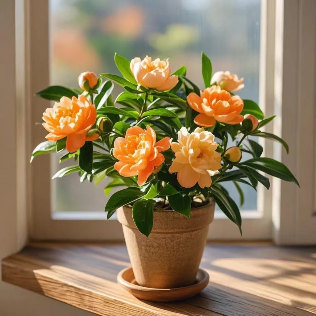 【带花苞】浓香牡丹栀子花四季开花卉室内绿植桌面盆栽净化空气