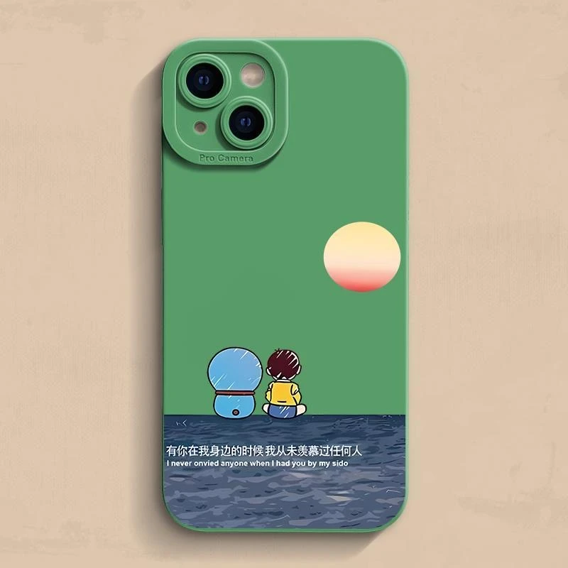背影大雄哆啦手机壳适用苹果16promax华为荣耀小米15vivooppo瞳影