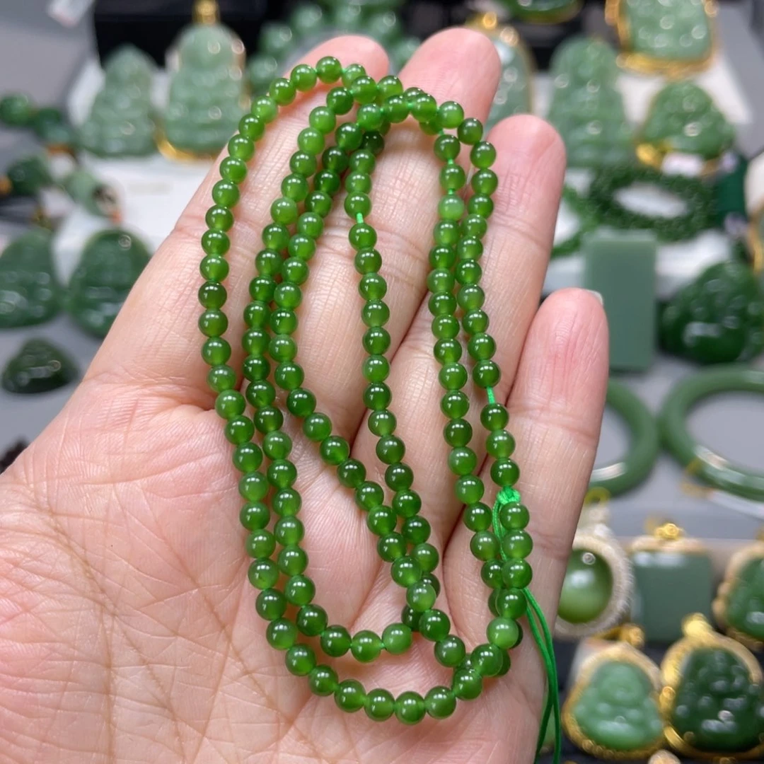 和田玉（碧玉）未镶嵌项链