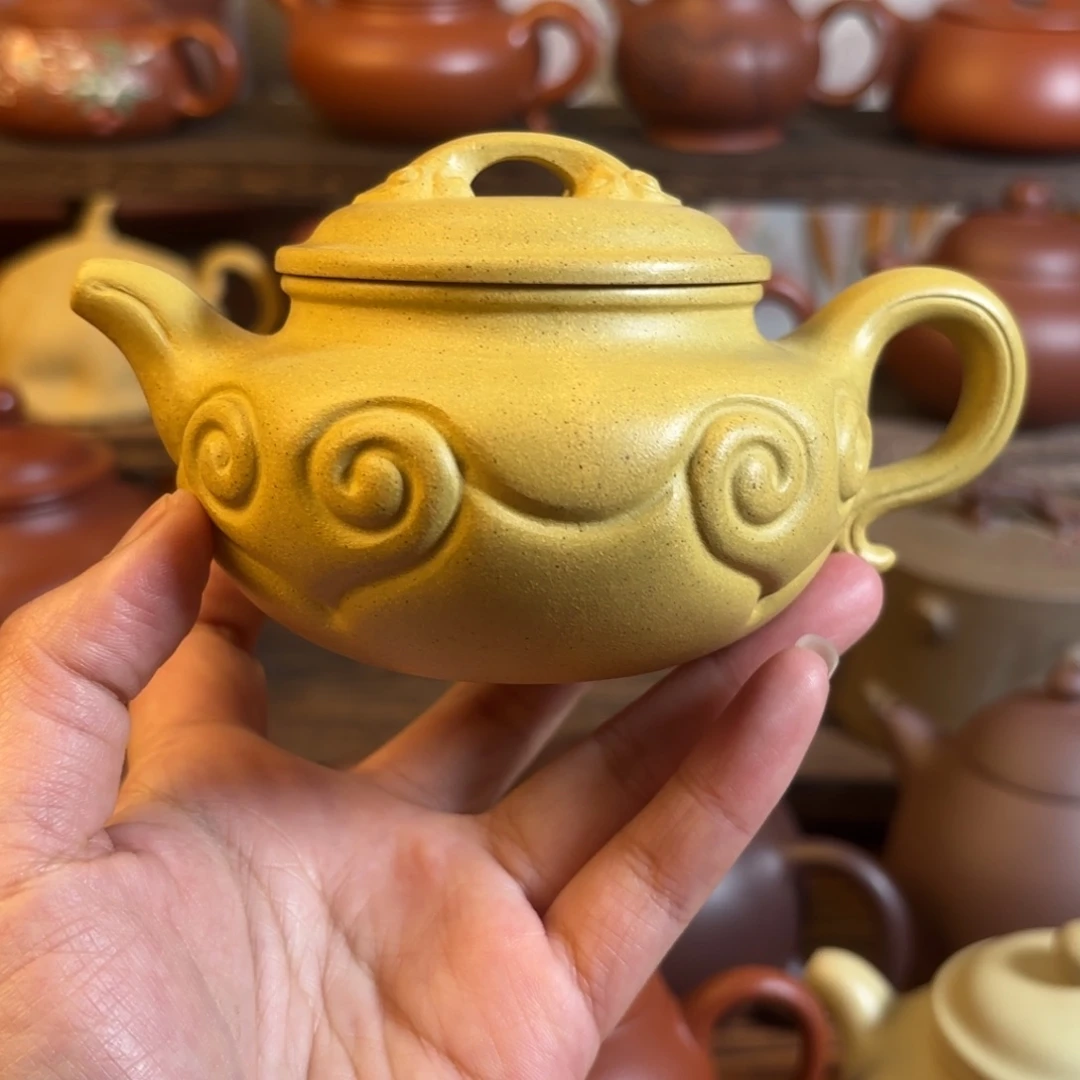 紫砂茶壶半手工仿古如意200cc