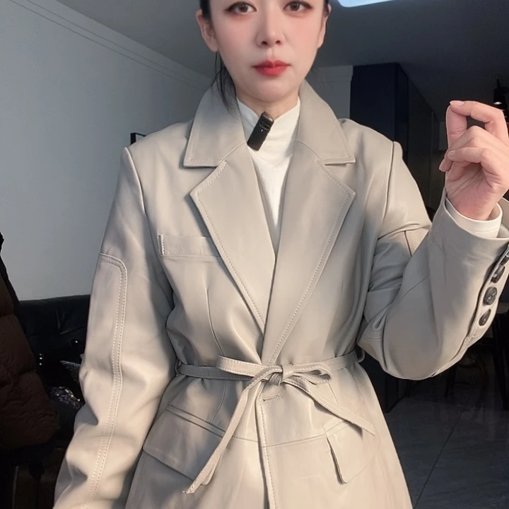 绵羊皮西服灰色拍下备注尺码