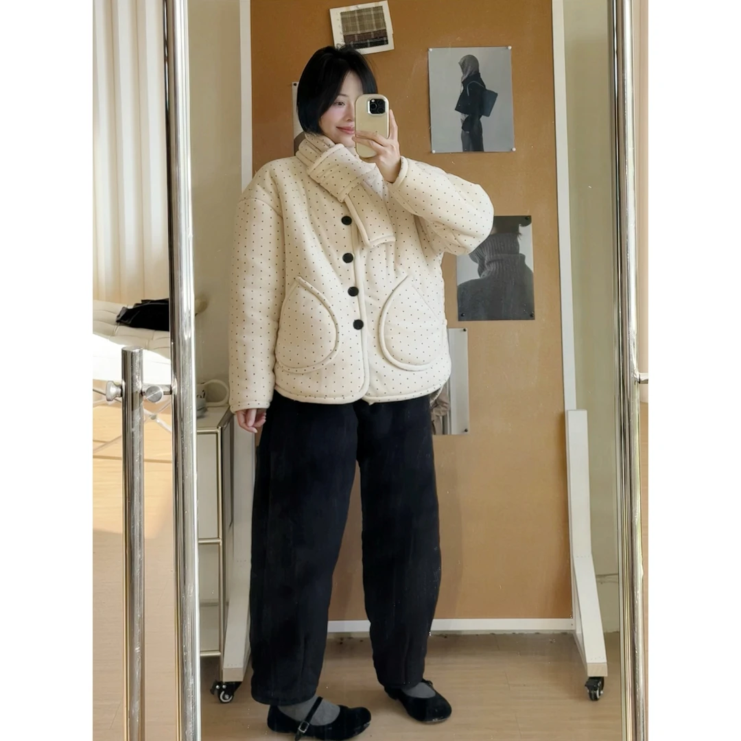 2025新款日系圆领三层加绒加休闲居家保暖可外穿套装家居服