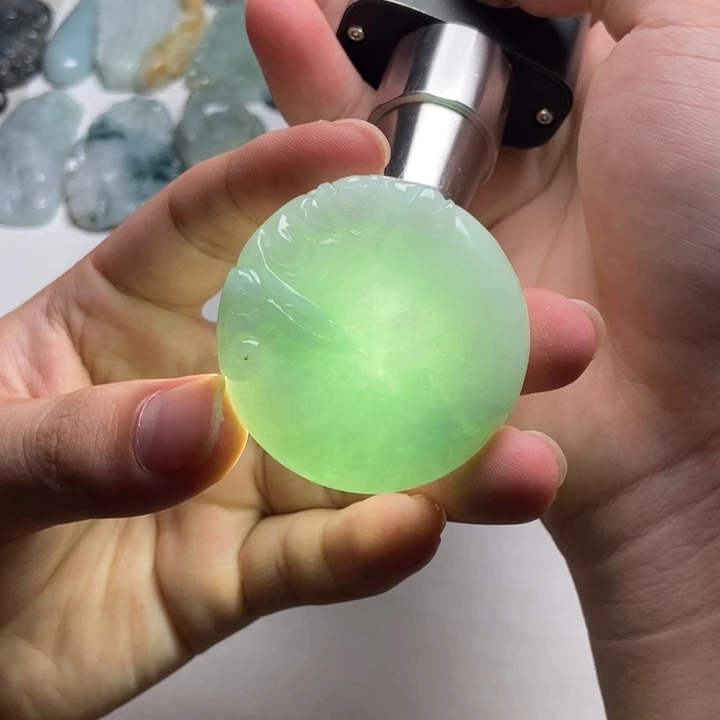 未镶嵌定制翡翠寿桃23