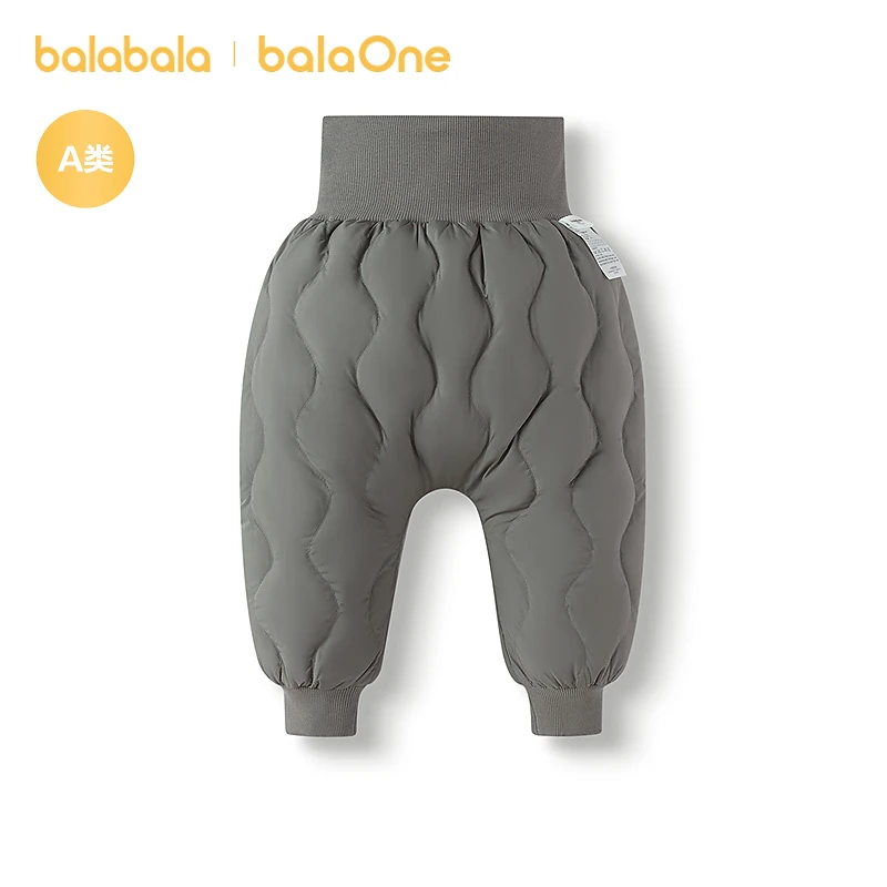 【balaOne】巴拉巴拉儿童羽绒裤男女童长裤宝宝保暖2025冬季高腰