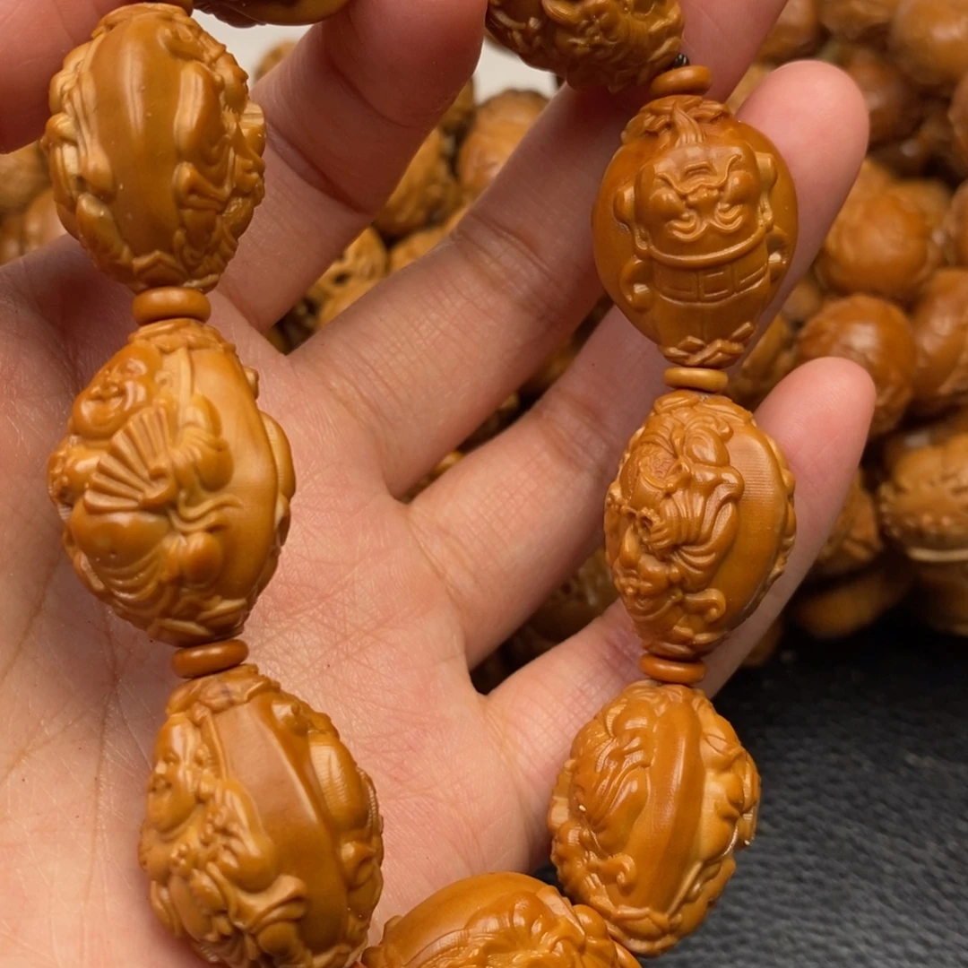 橄榄核手串双面财迷