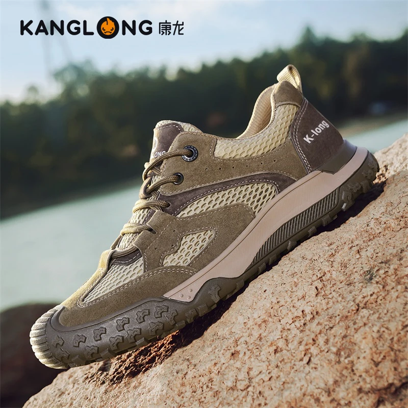 康龙春夏男士运动鞋透气轻便防滑通勤男鞋夏季透气网面鞋