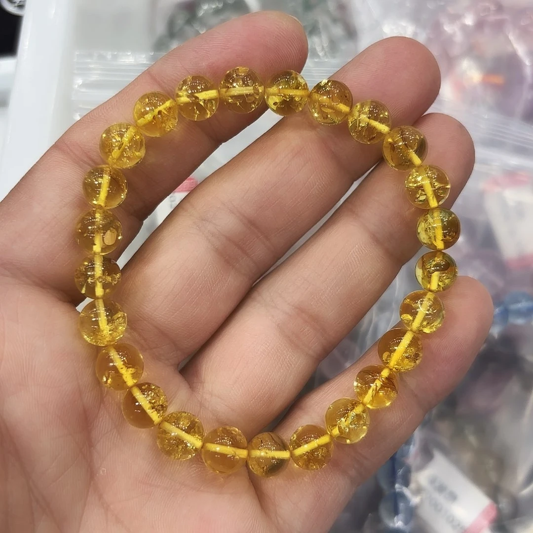 水晶手链未镶嵌花珀