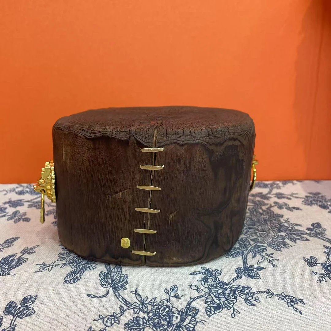 复古原木年轮纹手工茶台摆件雕刻创意树桩-适配茶壶茶杯