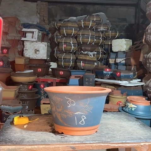 紫砂花盆斗盆一个