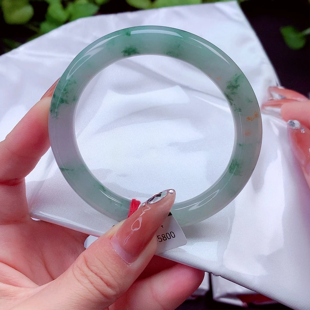 翡翠未镶嵌手镯53.6