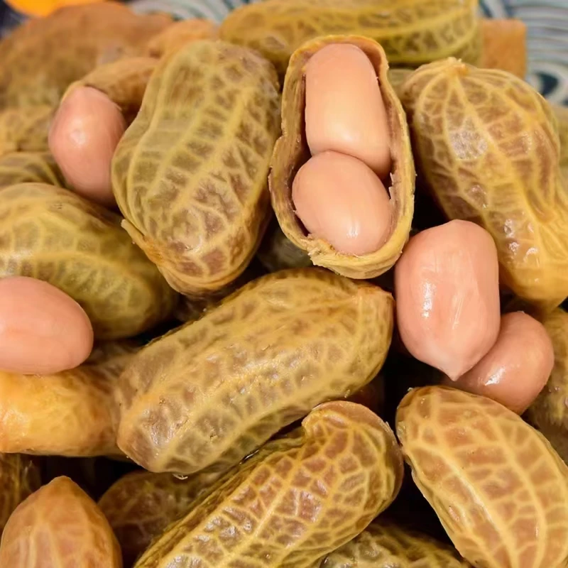 卤煮带壳五香盐水花生零食啤酒下酒菜开袋即食卤汁花生