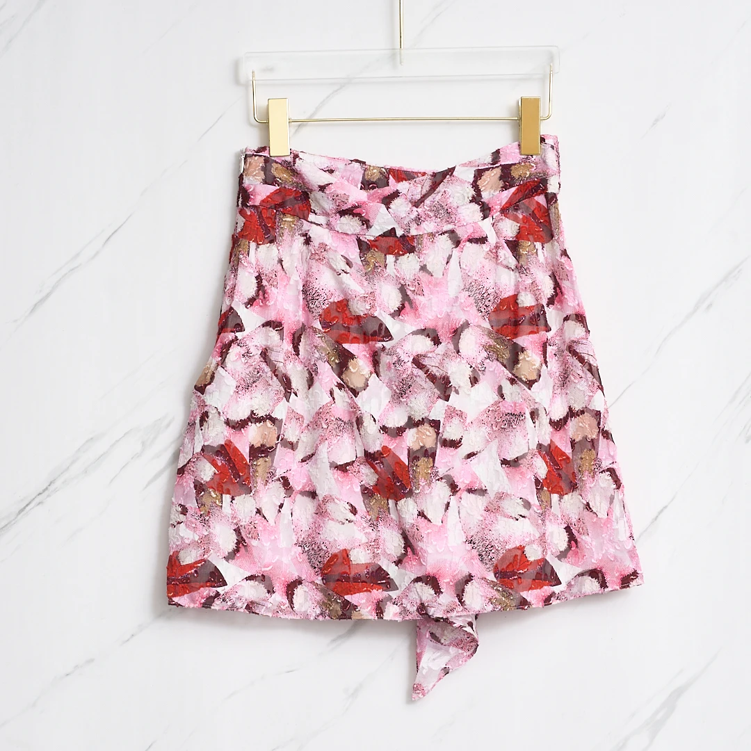 全新未使用/IRO女士法式花卉半裙/IOGP00123