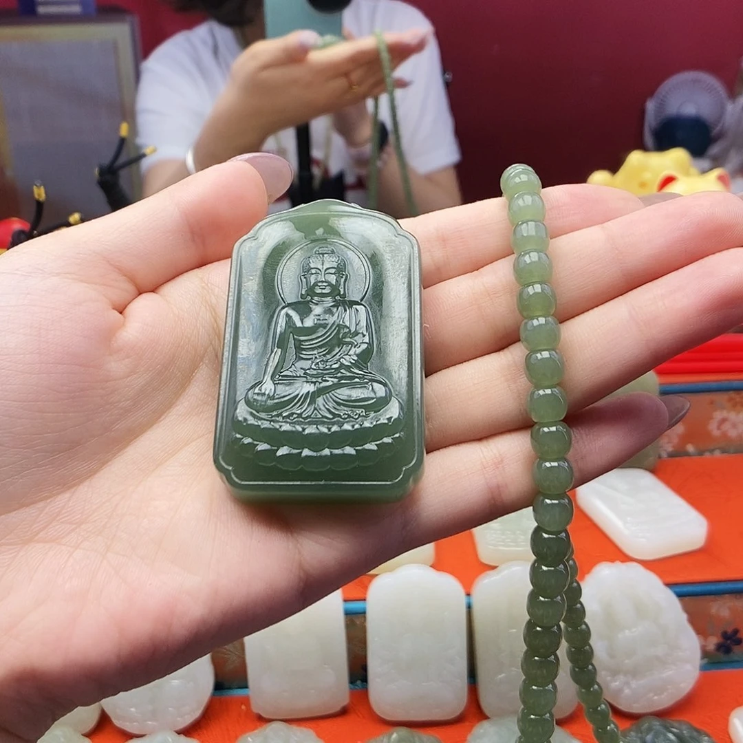 和田玉未镶嵌颈饰漯****丽