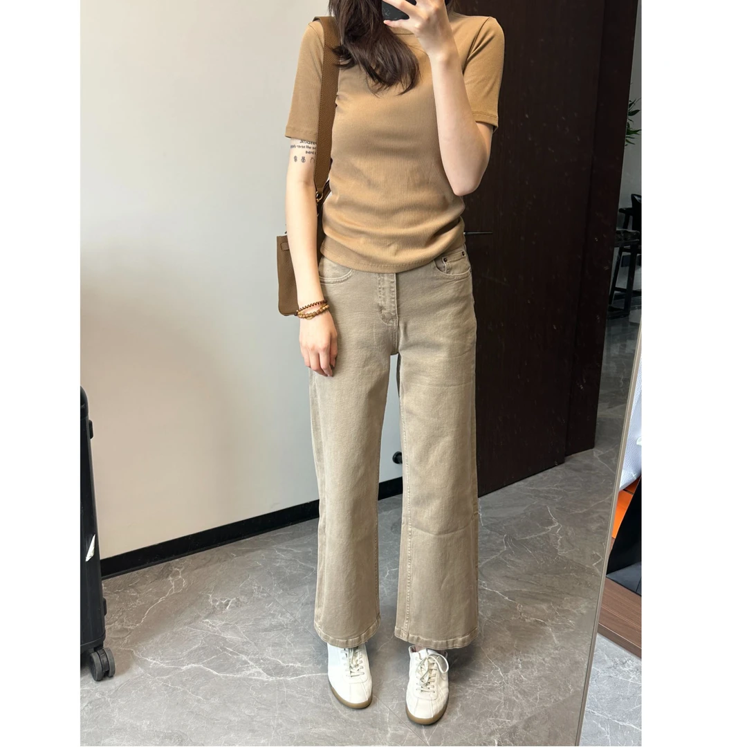 FZ春夏 Gao品质 奶茶色百搭牛仔裤（不退不换 看好下单！）