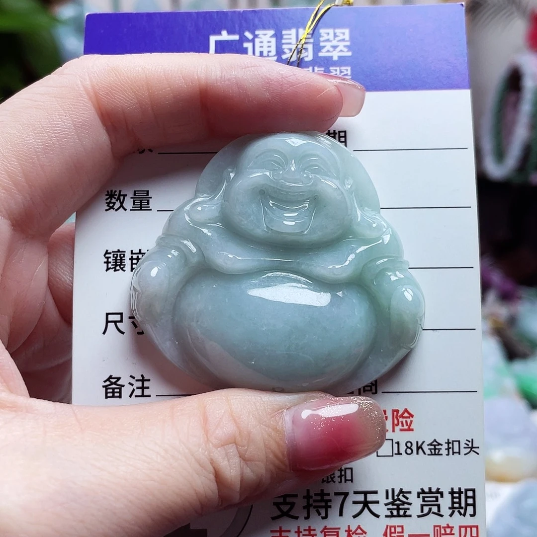 翡翠未镶嵌颈饰佛公36