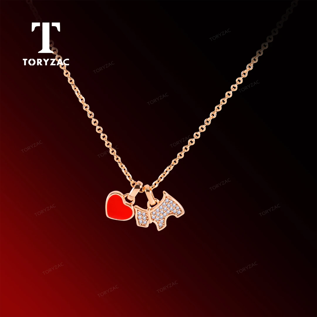 镀k金 CNC精工 时尚气质轻奢百搭爱心项链 0206