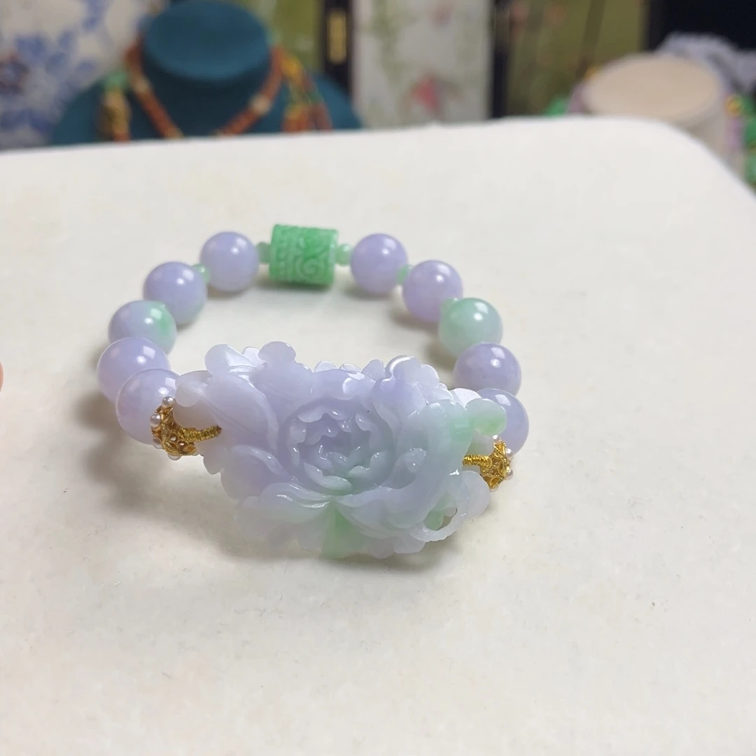 翡翠未镶嵌颈饰天然翡翠手链