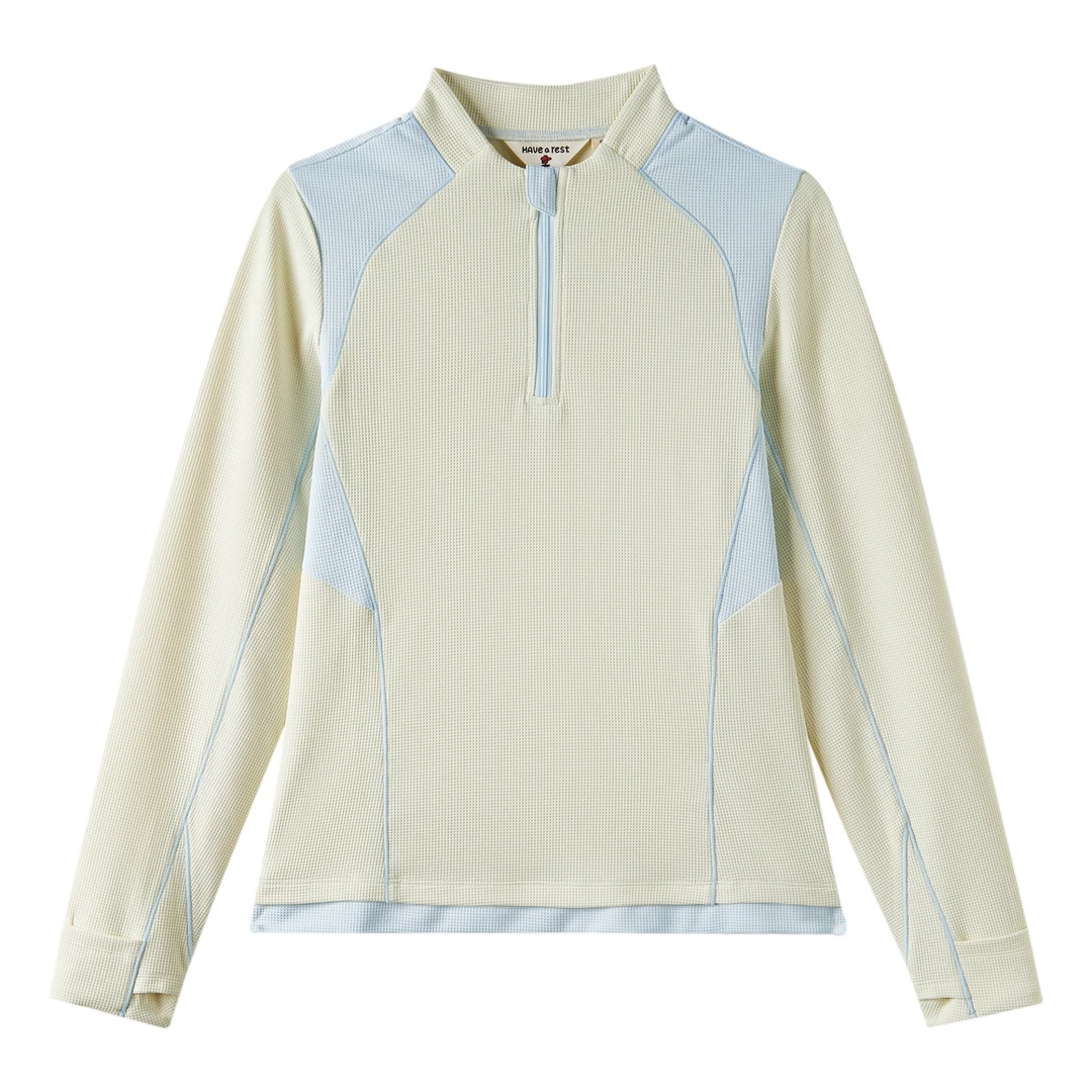 原创UPUP基础分割运动长袖打底衫T144休闲户外舒适