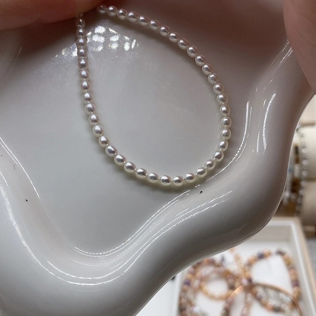 淡水珍珠手镯银S925镶嵌