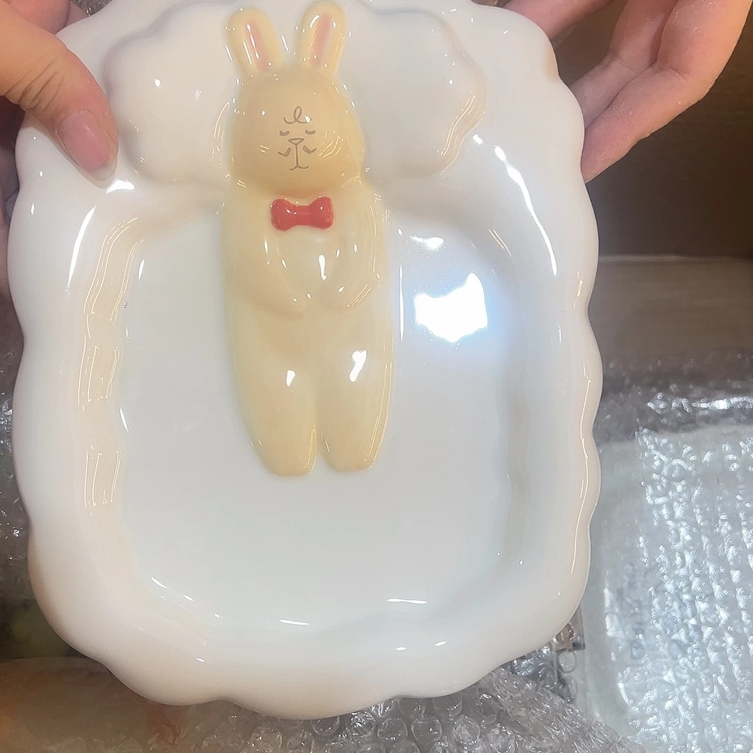 陶其他立体兔子碗