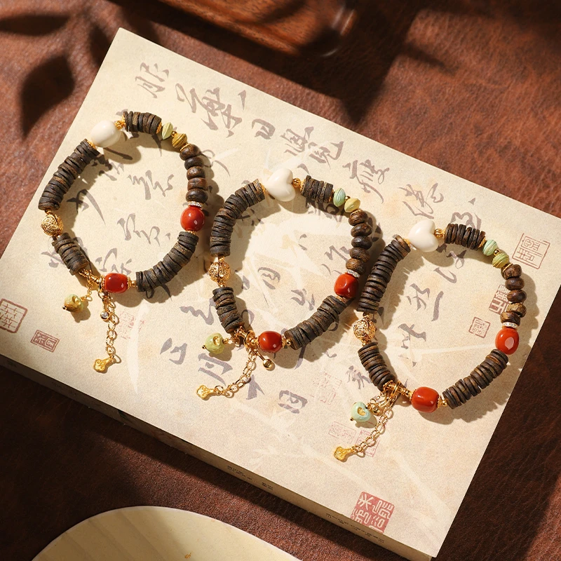 沉香【甜芯】S925沉香南红手串-多样性发/发一个