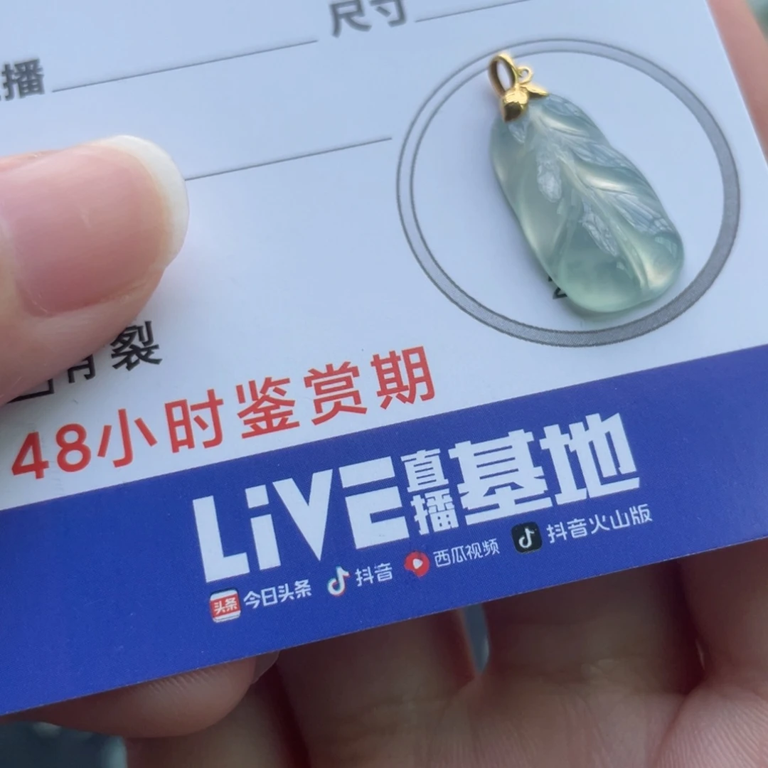 颈饰未镶嵌翡翠金扣叶子