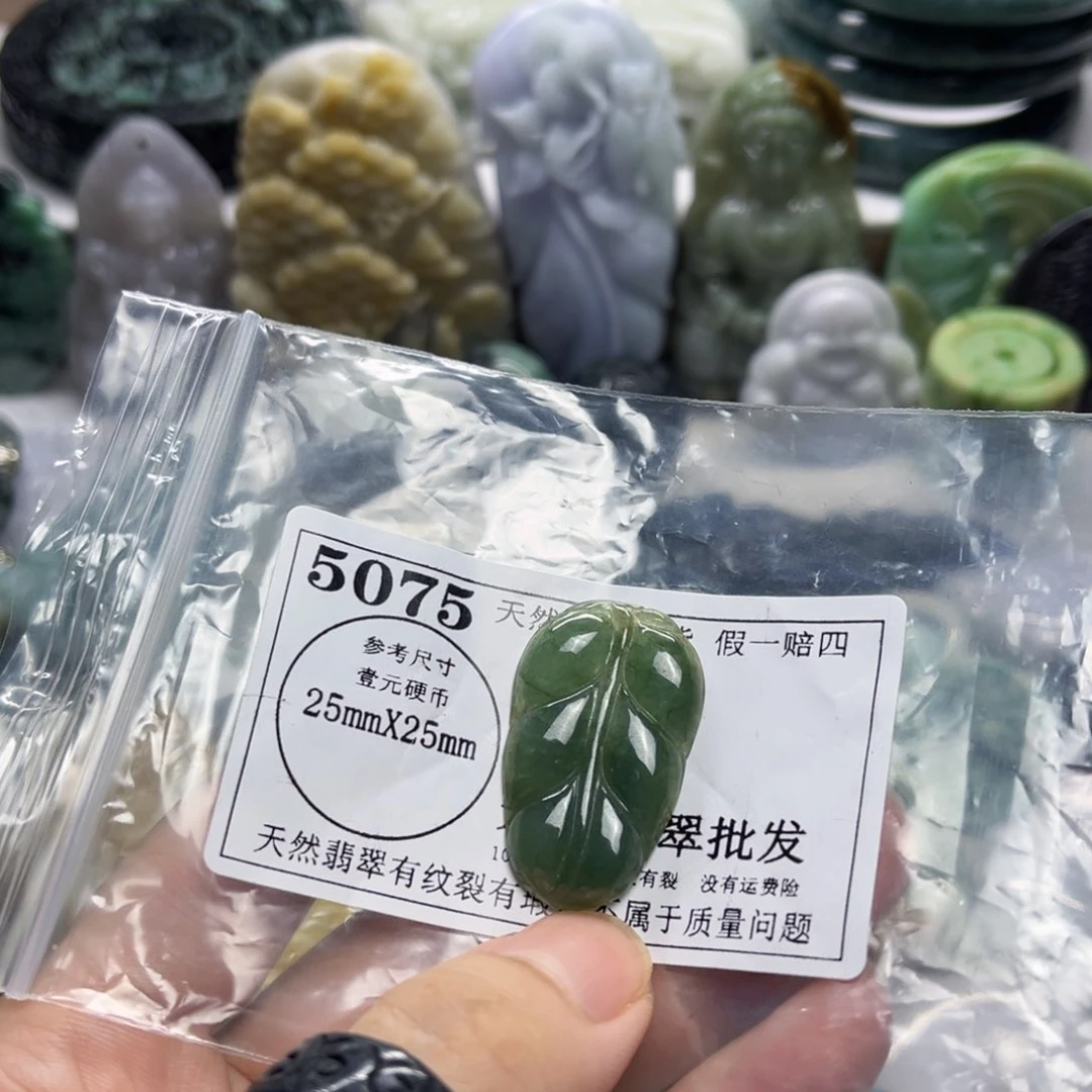 翡翠未镶嵌颈饰5075