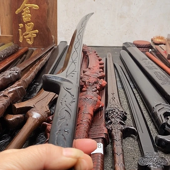 紫光檀木木90长绣春刀