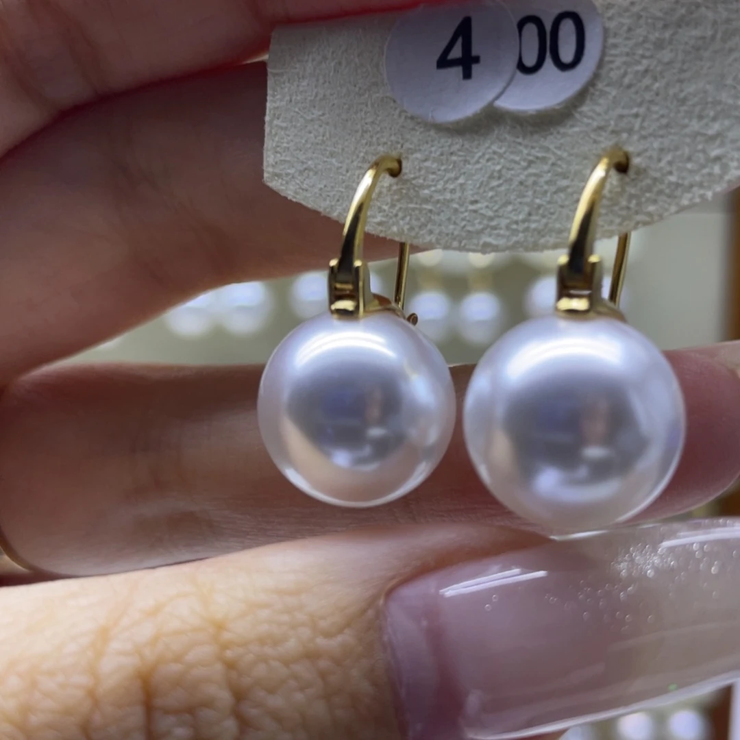 淡水珍珠耳饰银S925镶嵌