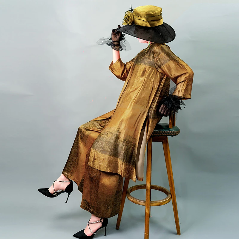 8505高端女装春夏气质休闲文艺新款套装