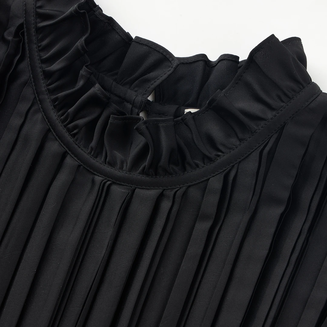 MARIUS“夜曲”挂脖压褶背心阔腿裤压褶长裤简约套装通勤