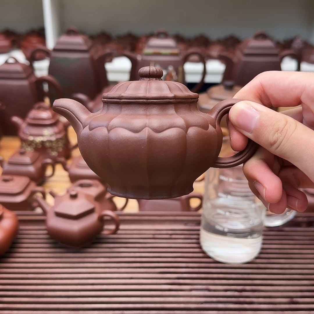 茶壶紫砂紫砂壶筋纹掇只160cc