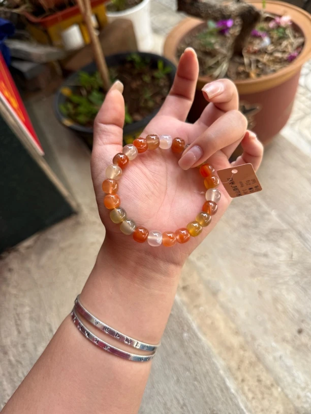 南红玛瑙天然原矿多宝糖果多彩色系老型手串