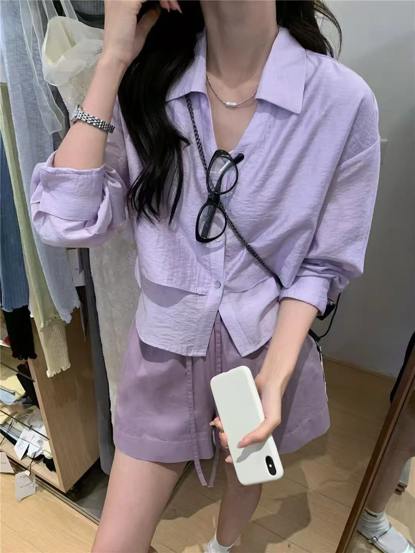 [Yiyi][糖果色]多色可选设计感衬衣