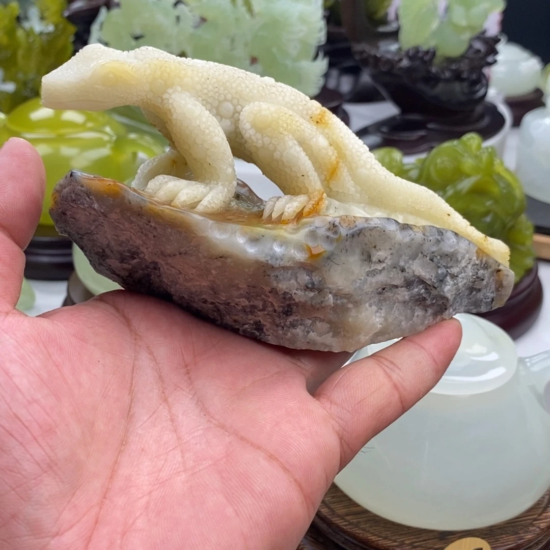 岫玉未镶嵌四大名玉摆件